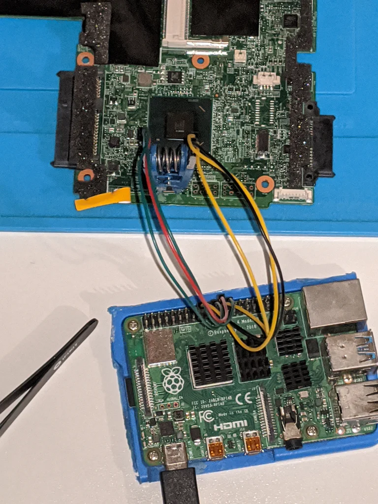 Physical layout of raspberry pi and jumper cables